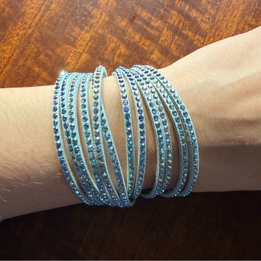 Swarovski Light Blue Wrap Bracelet